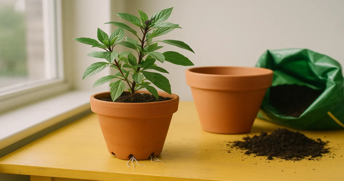 How to Repot Thai Basil: Signs, Steps & Tips